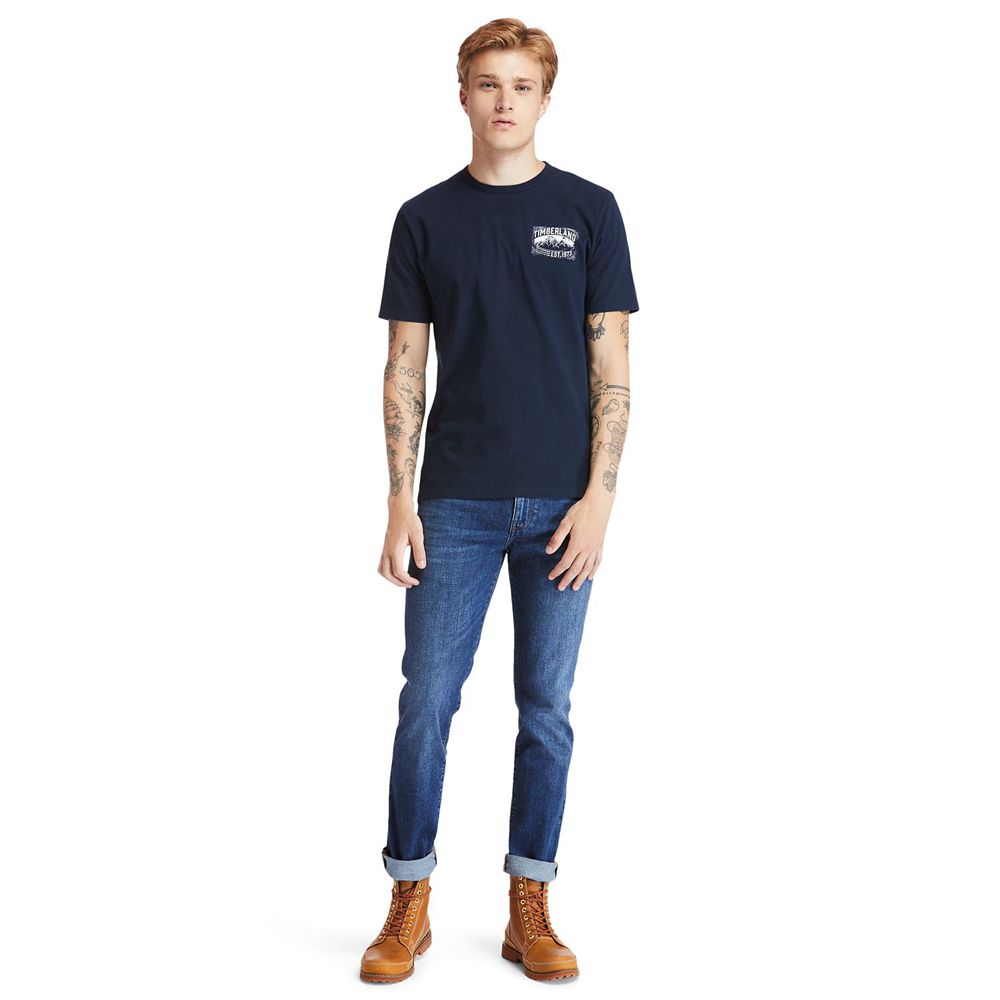 Pantaloni Timberland Barbati Albastri - Sargent Lake Slim Denim Jeans - Romania - VGNXPQ816